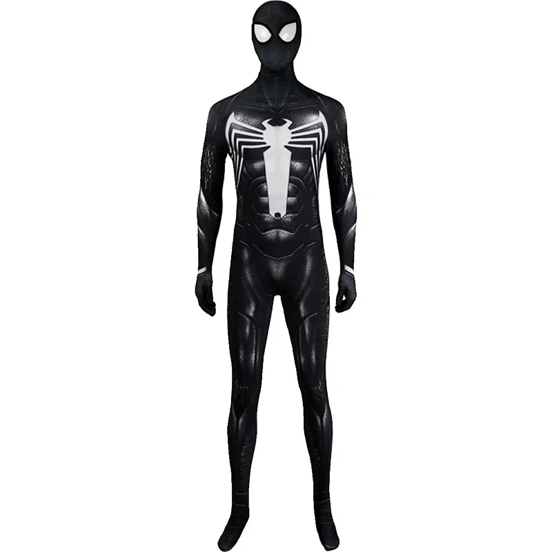 Venom Symbiont Spiderman Cosplay Jumpsuit Mask Cosplay Costume Zentai Suit Venom Halloween Outfit Party Bodysuit@0Z*