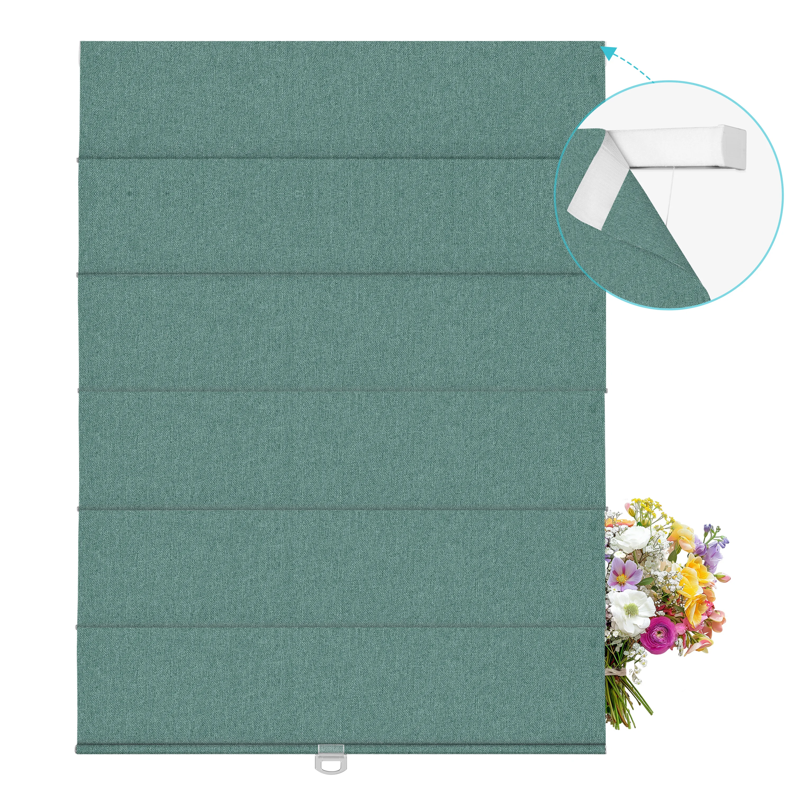 High Quality Custom Size Cordless Roman Shades Blackout Roman Blinds for Livingroom Plain Technique Factory Price