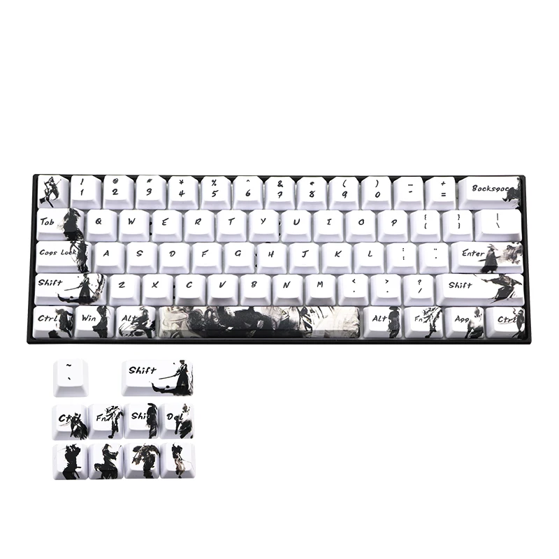 

PBT 71 keys, mechanical keyboard five-sided sublimation GK64/DZ60/GH60 keycap OEM height