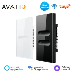 AVATTO Tuya WiFi Smart Dimmer Switch 1/2 Gang Dimmer Light Switch Touch Panel APP Remote Control Works With Alexa Google Home