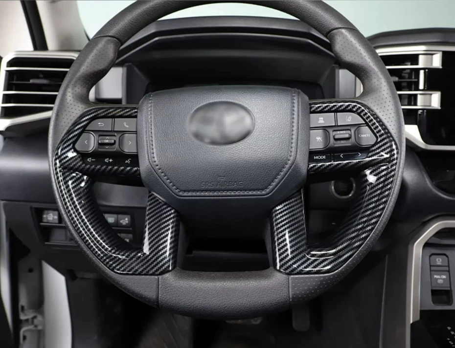 

For Toyota Tundra 2022 2023 Car Steering Wheel Frame Decoration Cover Trim Interior Accessories
