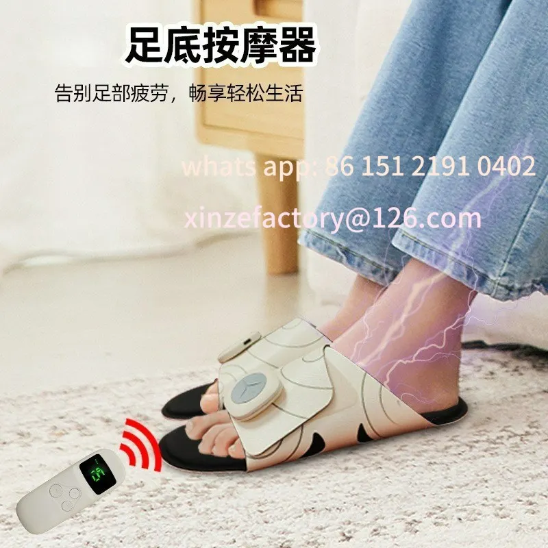 

Customizable microcurrent plantar massage slippers