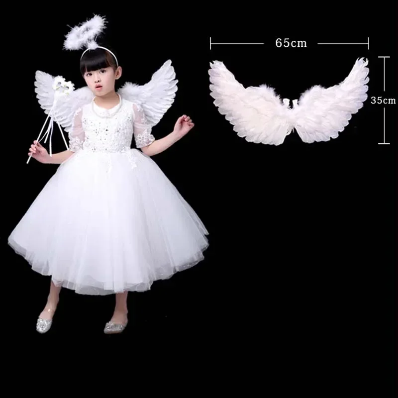 1pcs Angel Feather Wings Angel Feather Wing Child Adult Show Fairy Costume Cosplay Props Wedding Christmas Decoration