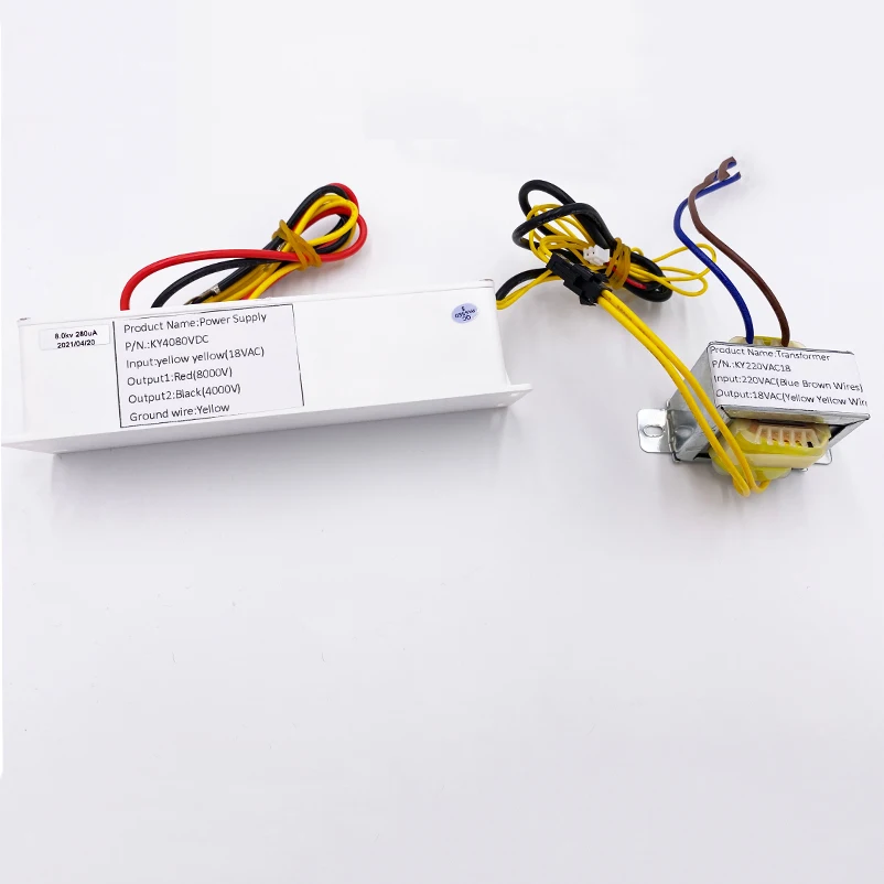 4000V 8000V doppio alimentatore ad alta tensione per filtro ESP sistema precipitatore elettrostatico purificatore d'aria parte HVAC