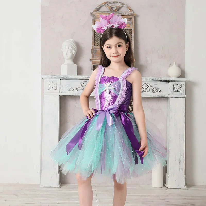 Angel Girls Costume Kids Birthday Halloween Princess dress Wing Children Summer Party Clothes Tutu 3-10T Cosplay