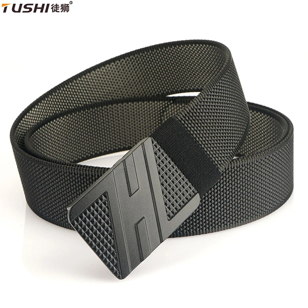 TUSHI New Men's Brand Tactical Belt Specially Designed For The Military Belt Metal Buckle Adjustable Belt