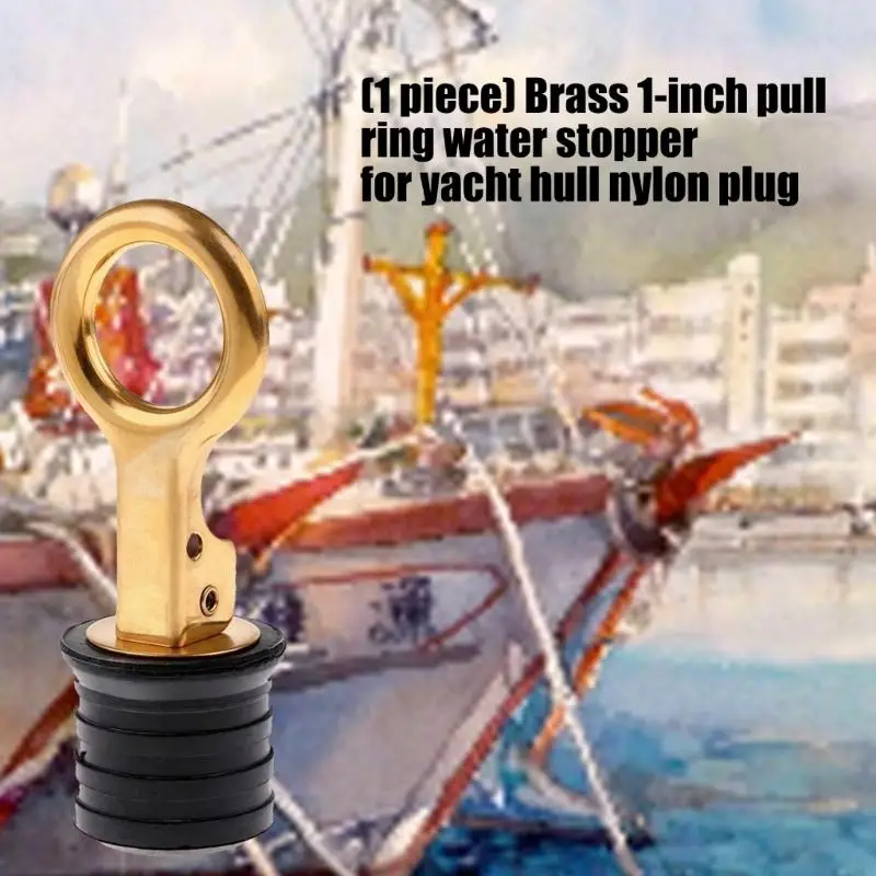 Premium Brass 1in Marine Drain Plug for Yachts Boats and Kayaks Rotating Lock