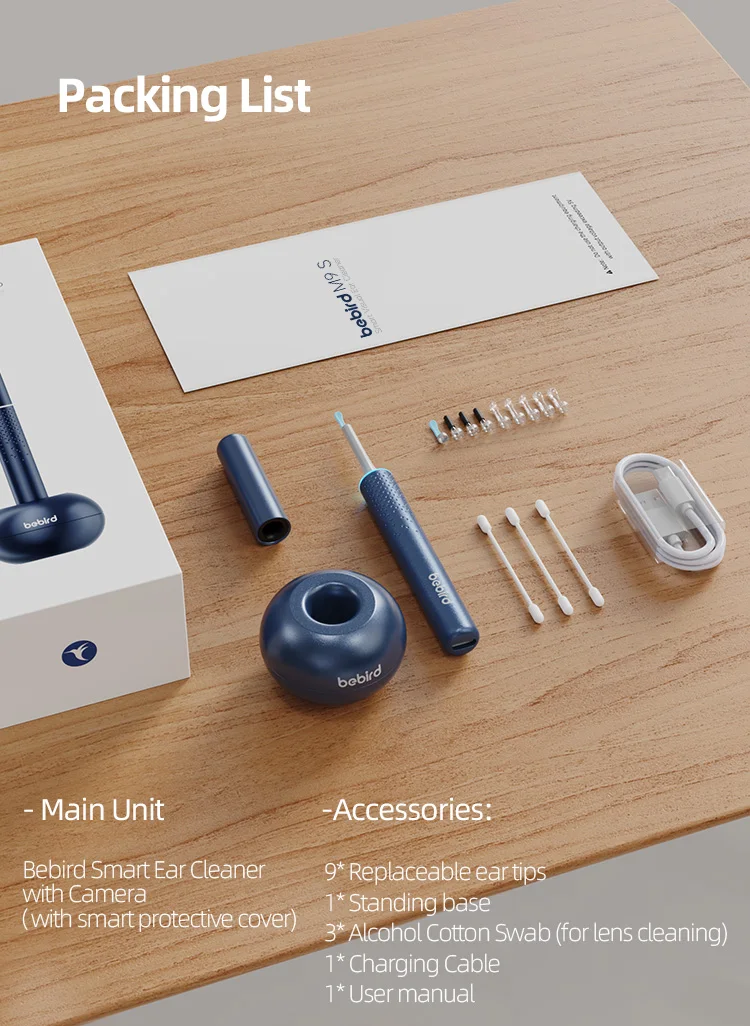 Bebird M9 Pro Smart Visual Ear Wax Remover With Camera, Endoscope_voghion.com