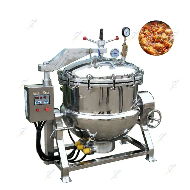 500 Liter Electric Industrial Food Grade Stainless Steel Porridge Soup Corn Pressure Cooker Cooking Machine