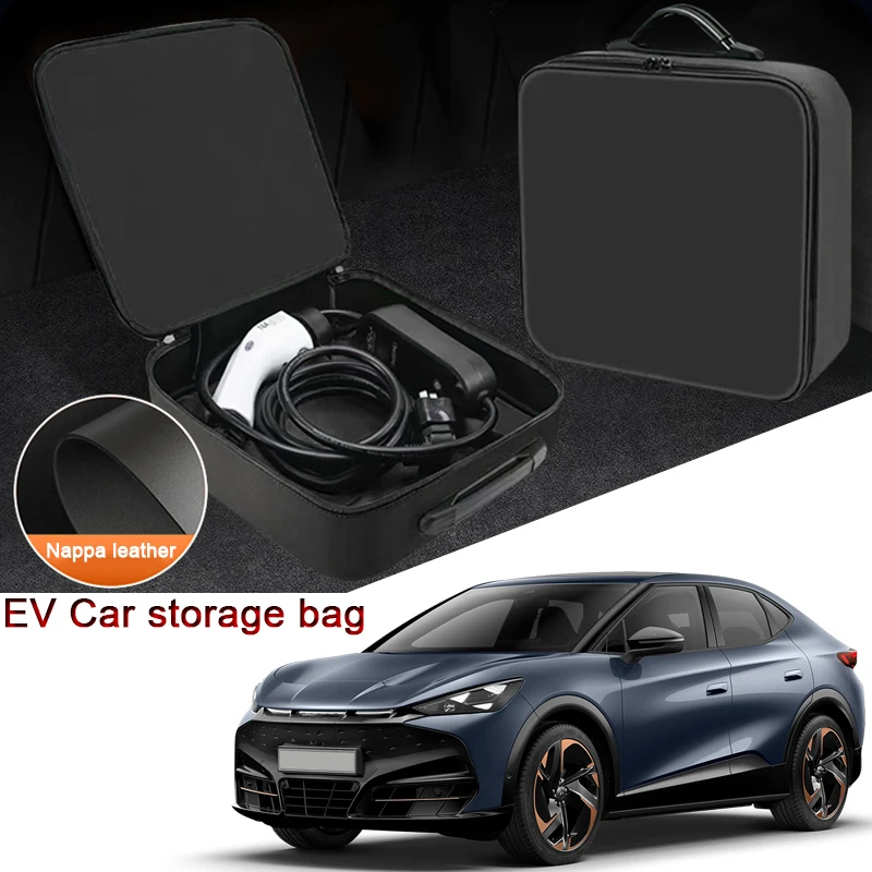 Portable EV Car Charging Cable Storage Box For Cupra Tavascan Raval LEON Electric Vehicle Charger Cables Carry Bag Waterproof