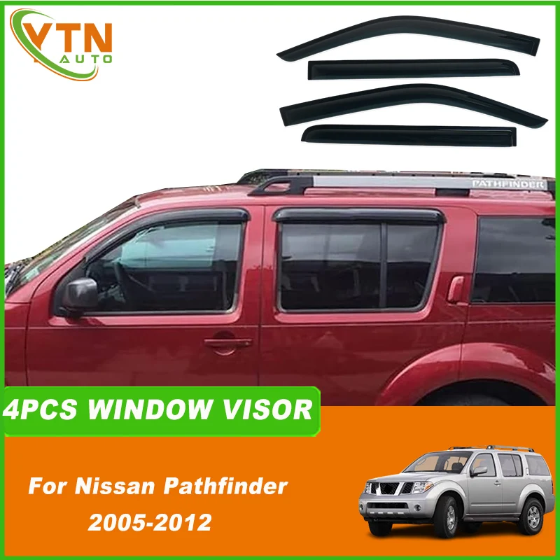 For Nissan Pathfinder 2005 2006 2007 2008 2009 2010 2011 2012 Car Sun Rain Guard Window Visor Weathershield