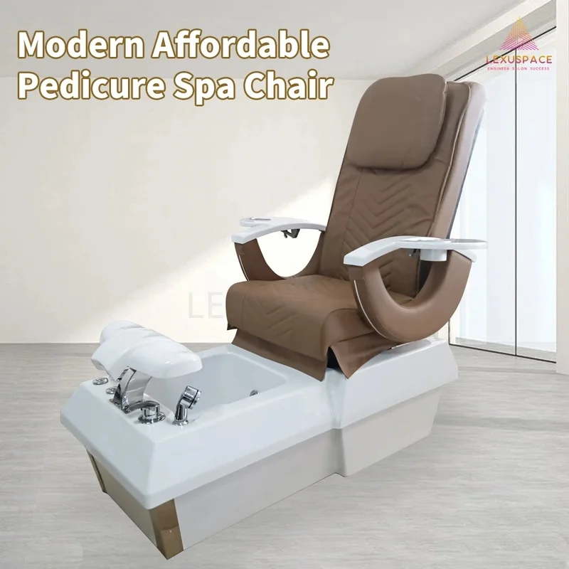 Modern No Plumbing Pedicure Chair Chaise Pédicure France with Adjustable Seat Backrest for Nail Station