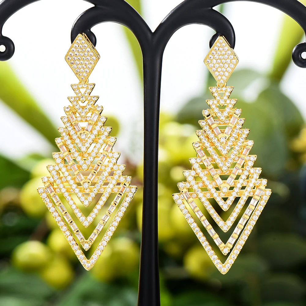 

Siscathy African Indian Dubai Luxury Big Pendant Drop Earrings For Women Wedding Party Bridal Jewelry boucle d'oreille femme