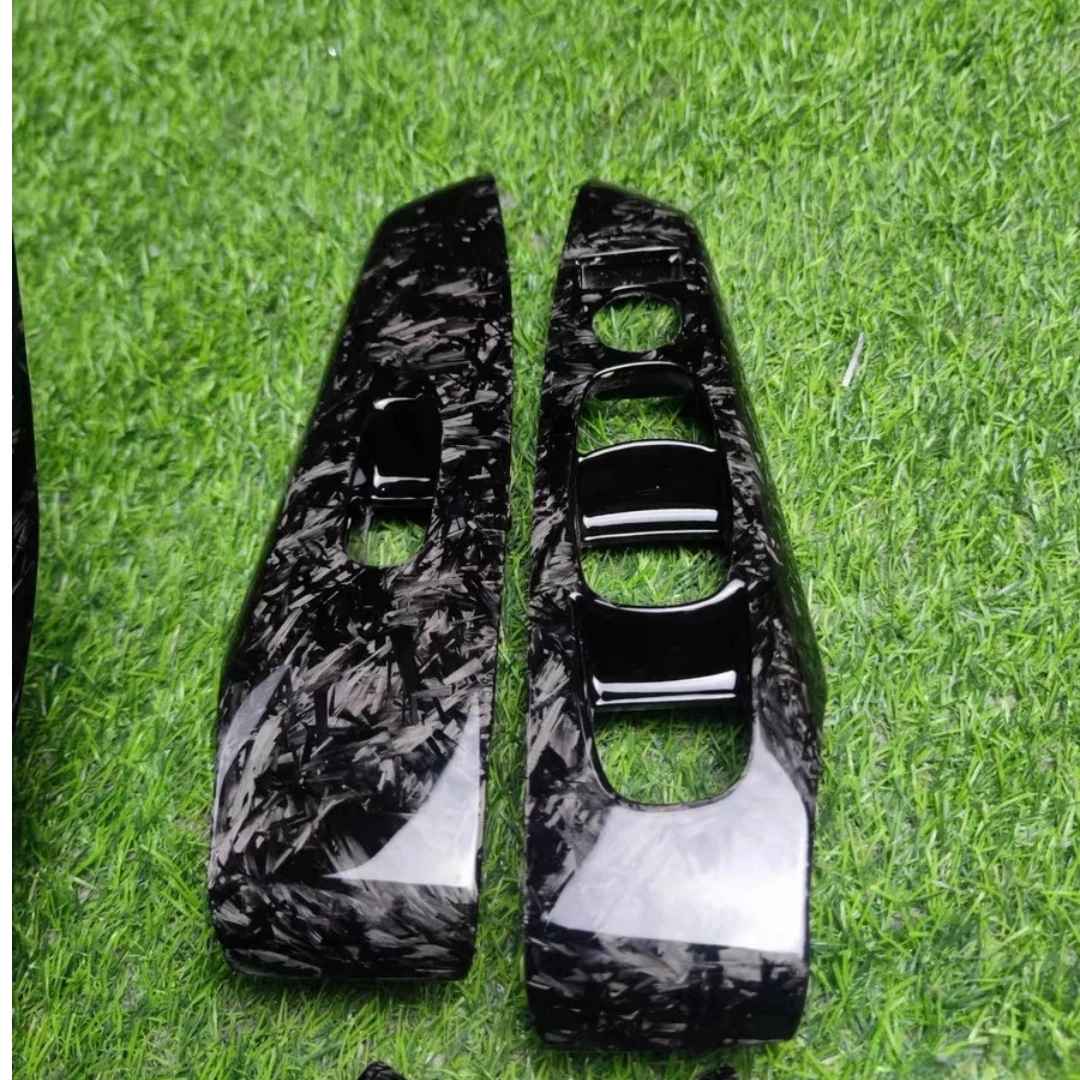 7 Pieces Forged Center Console Gear Shift Panel Window Lift  Trim Carbon Fiber Replaceement For Nissan Sentra  Sylphy  Bluebird