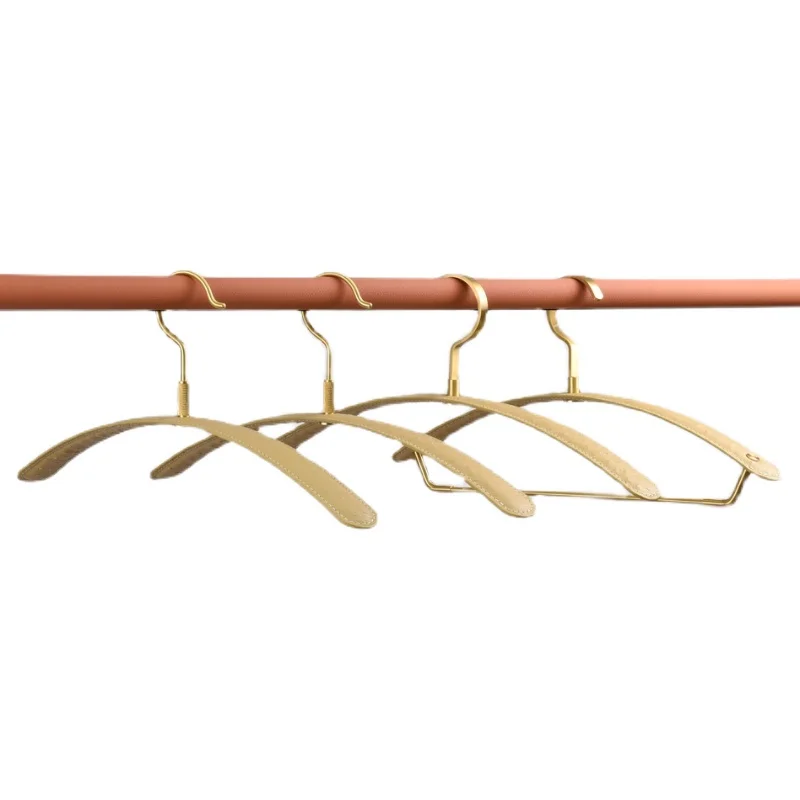 

Clothes Hanger Rotating Copper Coat Hook Light Luxury Leather Clothes Hanging Household Metal Pant Rack Bedroom Wardrobe Adult