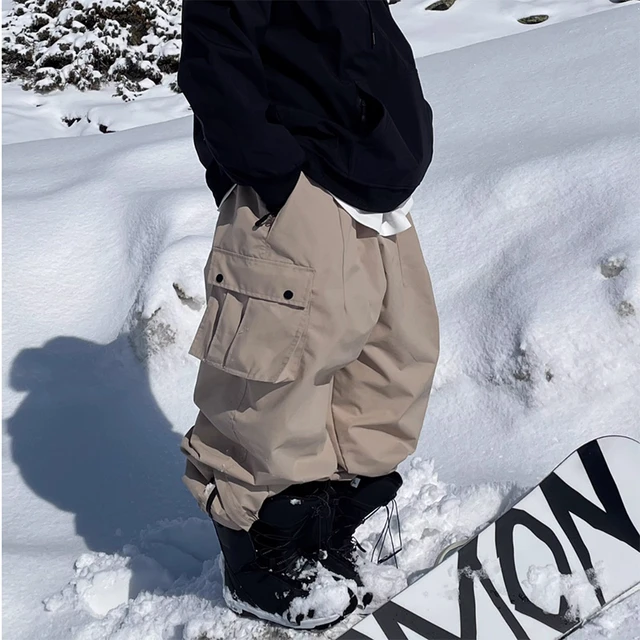 Pantaloni da sci Oversize Color kaki da donna pantaloni da sci antivento impermeabili da neve pantaloni da sci pantaloni da Snowboard pantaloni Cargo AliExpress
