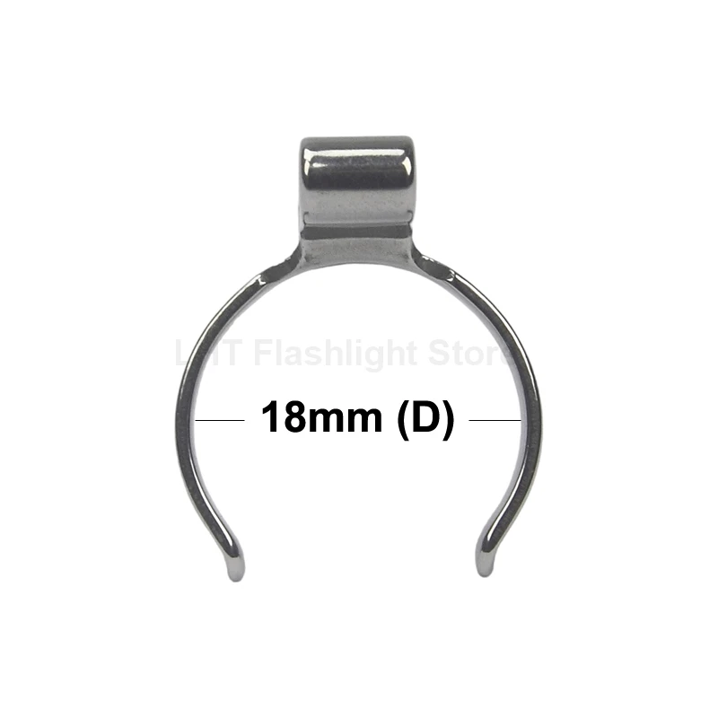 47mm (L) x 18mm (D) Stainless Steel 18650 Flashlight Pocket Clip Accessories