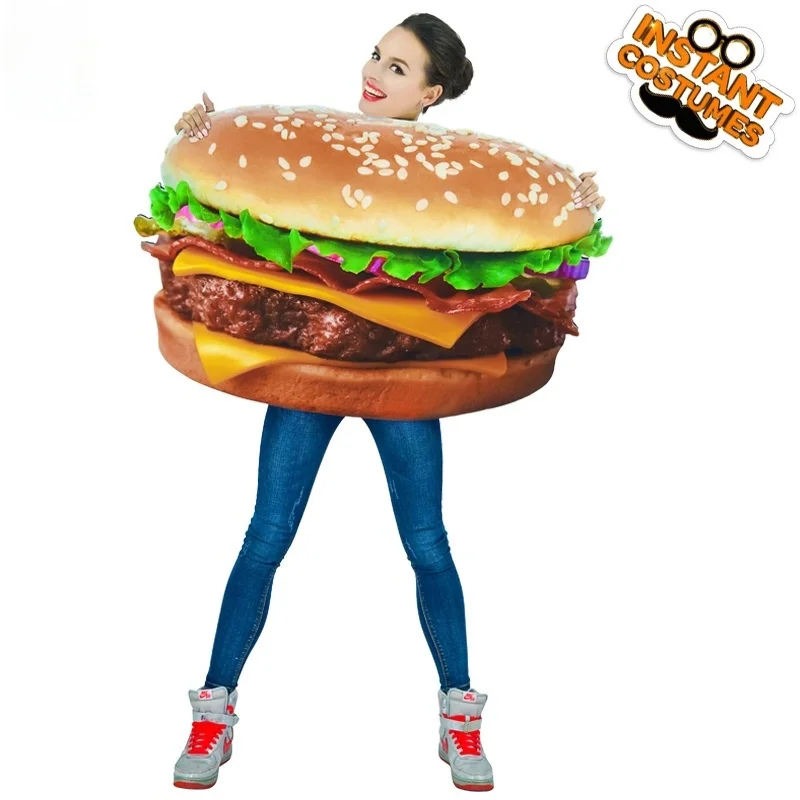 

Забавный костюм для косплея Hamburguer, Хэллоуин, спортивный реквизит для выступлений, картофель фри, одежда для выступлений на сцене