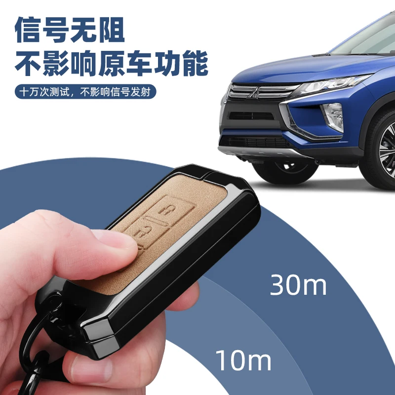 Zinc Alloy Car Key Case Cover for Mitsubishi Outlander 2015 Lancer Eclipse Mirage Pajero Sport 2020G Pajero Sport 3 Accessories