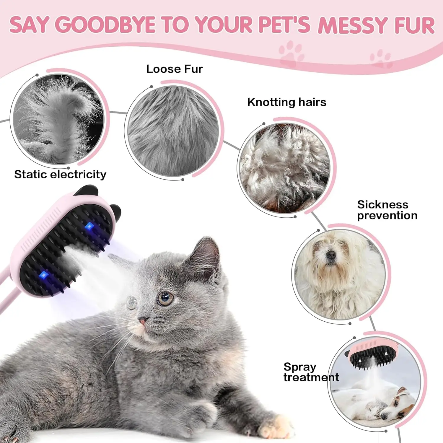 Uv oplaadbare harenverwijderaar borstel voor kattenverzorging_voghion.com