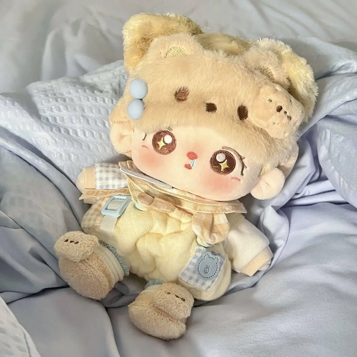 

20cmWelcome Little Dog Bear Biscuits Cotton Doll 20cm Baby Clothes Set Cute Doll Doll Dress Up Sweet Girl Gift