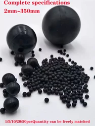1/2/2.5/3/3.5/4/4.5/5.5/6/6.5/7-80mm Black Solid Round Rubber Ball Diameter Elastic Ball Industrial Wear-resistant Rubber Ball