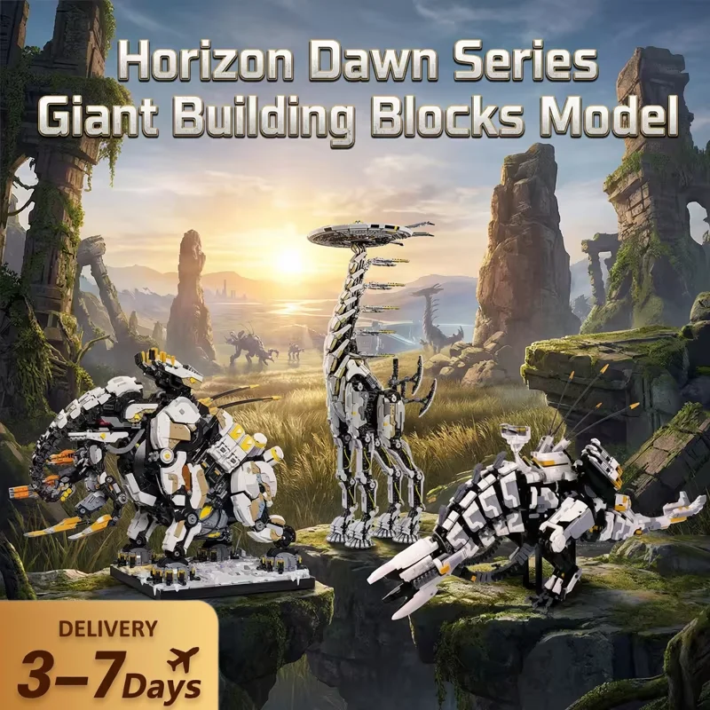 Klemmbausteine Horizon Zero Dawn Monster-Serie Bausteine Spiel-Experten-Version Tier-Montagemodell Bausteine-Sammlung Heimdekoration Kreatives Spielzeug Geschenke für Erwachsene