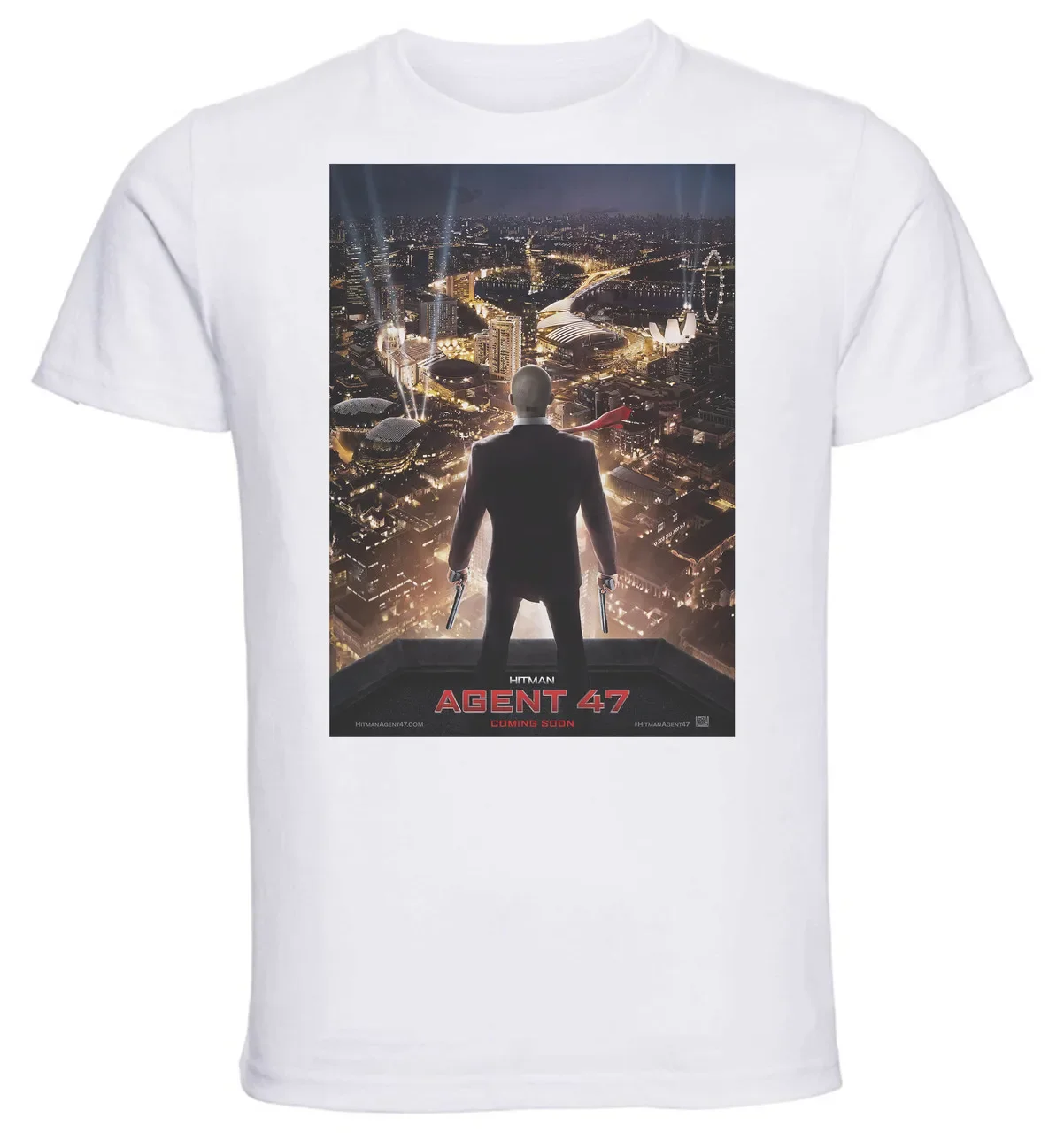 T-shirt Unisex - White - Hitman Agent 47 B