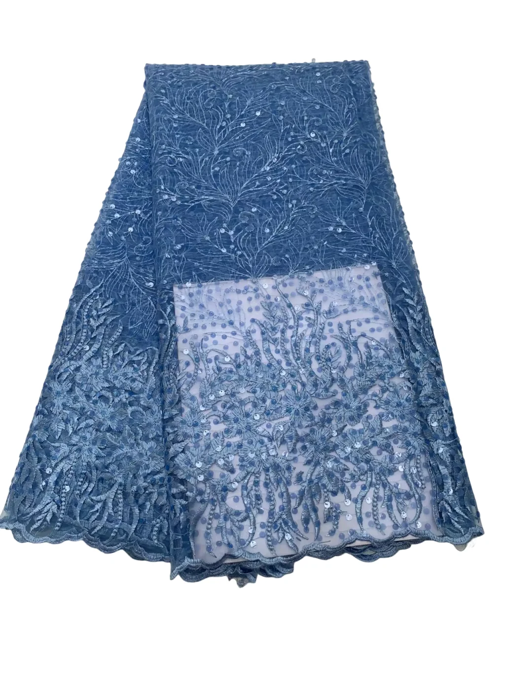 

Популярная 5 ярдов африканская кружевная ткань 2025 г., высокое качество, французская тюль с вышивкой блестками, кружевная ткань для шитья свадебных платьев