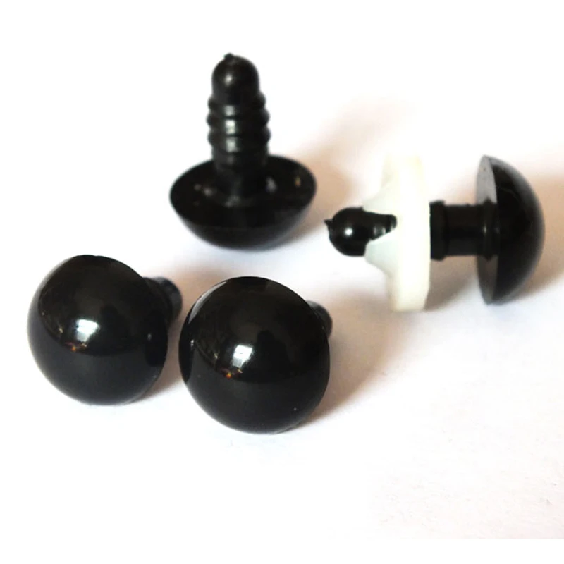 High-quality-30pcs Black Eyes/ Safety Eyes With White Washers Fit For Teddy Bear-5-18mm
