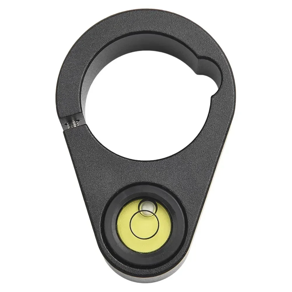Misurazione accurata livella a bolla fiala 36mm livello del palo misurazione manuale livello della casa rotondo lega di alluminio nera