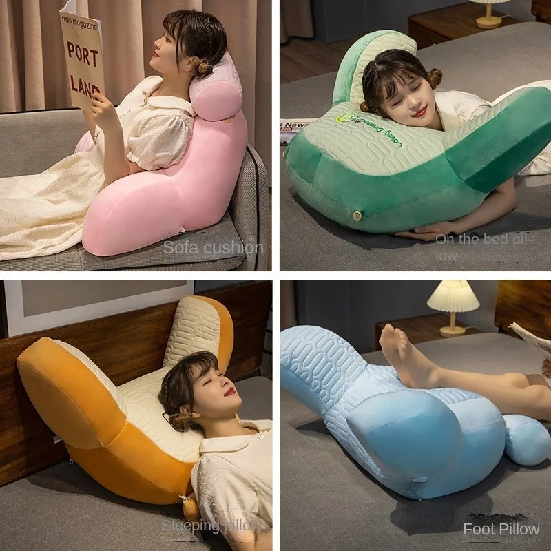 Bed Rest Reading Pillow with Arm Support Large Backrest Sofa Pillows Pregnant Women's Bedside Cushions for Sitting Up in Bed