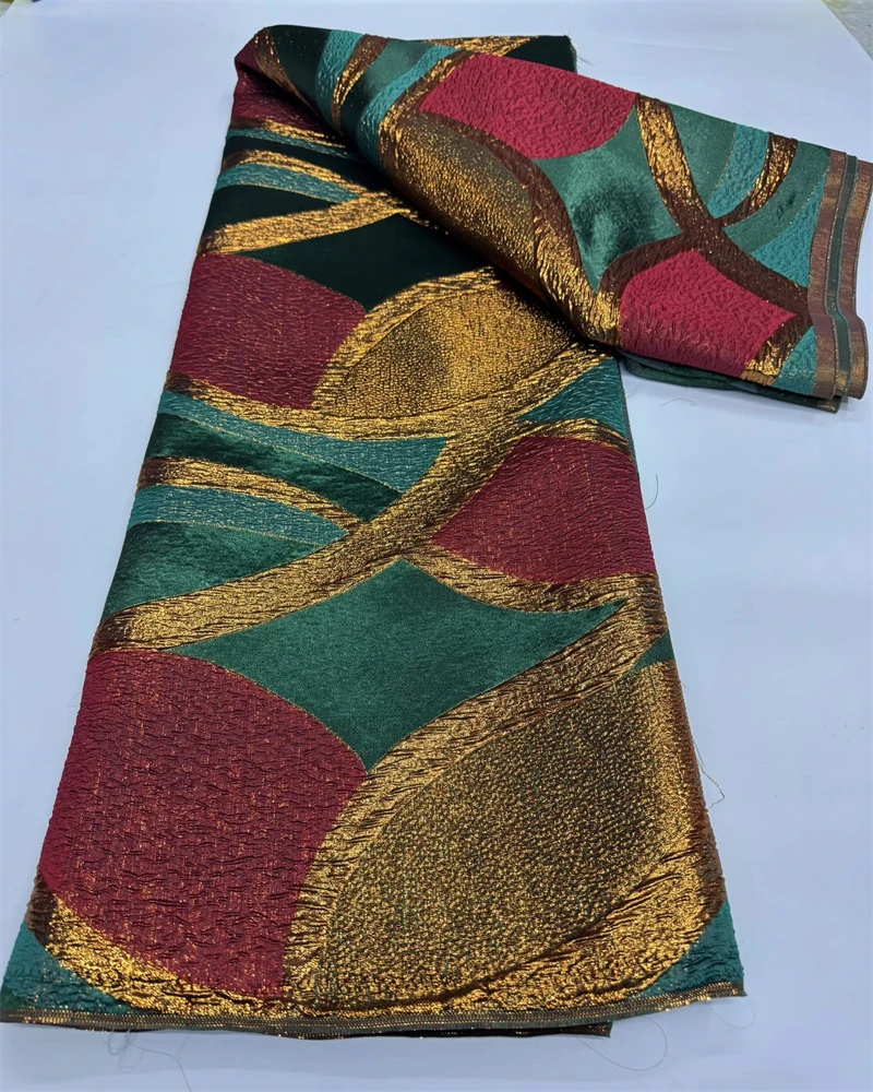 

French African Brocade Lace Fabrics 2025 High Quality Nigerian Jacquard Damask Lace For Sewing Women Party Dresses