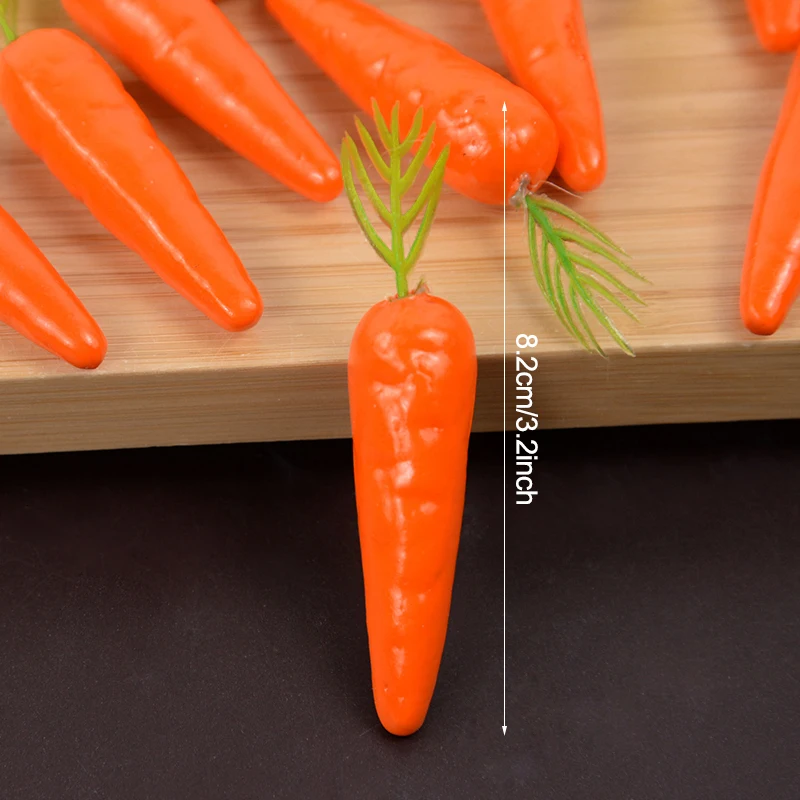 10/25/50Pcs Easter Decoration Simulation Carrot Artificial Mini Foam Vegetable Carrots Easter Ornament Home Decoration Kids Gift