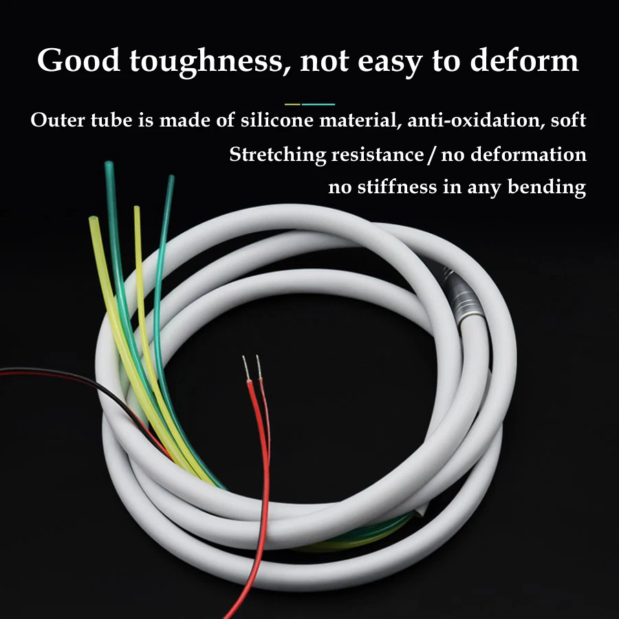 1PC High-Speed Dental Handpiece Silicone Tubing Hose 6 Holes Cable with Connector Dentist Tools SL1127