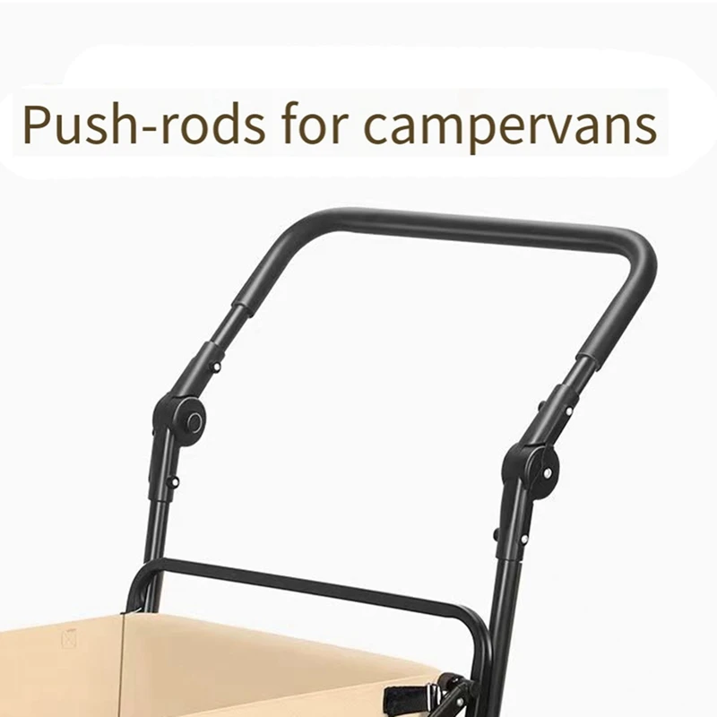 Foldable Cart Push Handle Extendable Cart Trolley Handle Accessories Wagon Cart Equipment For Flat Folding Cart