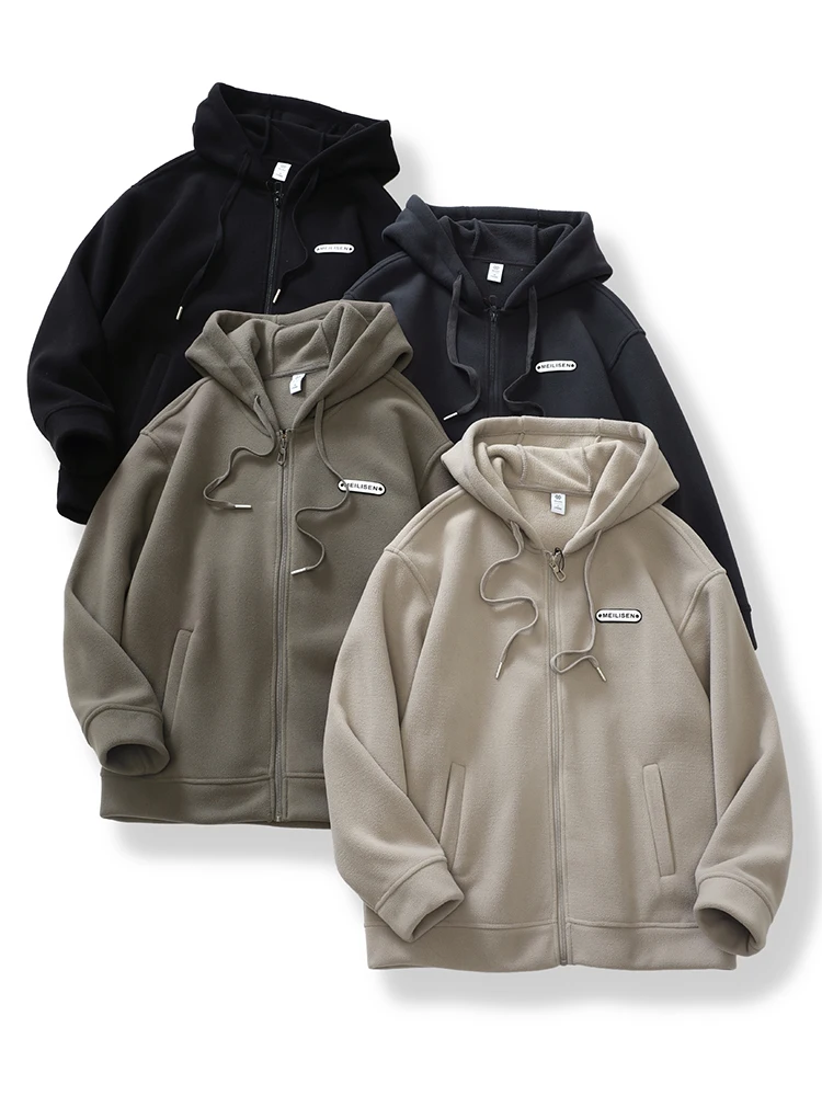 

Men's Fce Jaet Hooded Thiened Winter Coat Casual Sle Long Sve Zipper Closure Warm Polyester Fiber Outerwear
