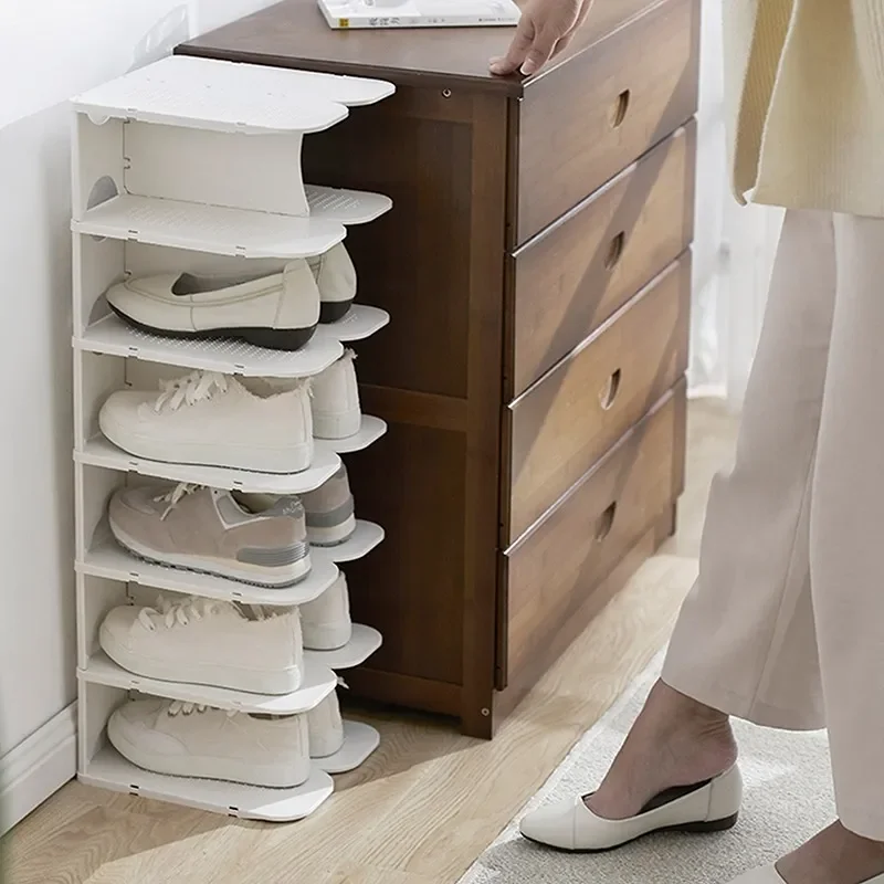 

Foldable Stackable Shoe Hanger, Creative, Space Saving, Wardrobe Storage Rack, Multi-Layer Shoes Stand, Organizers Cabinet