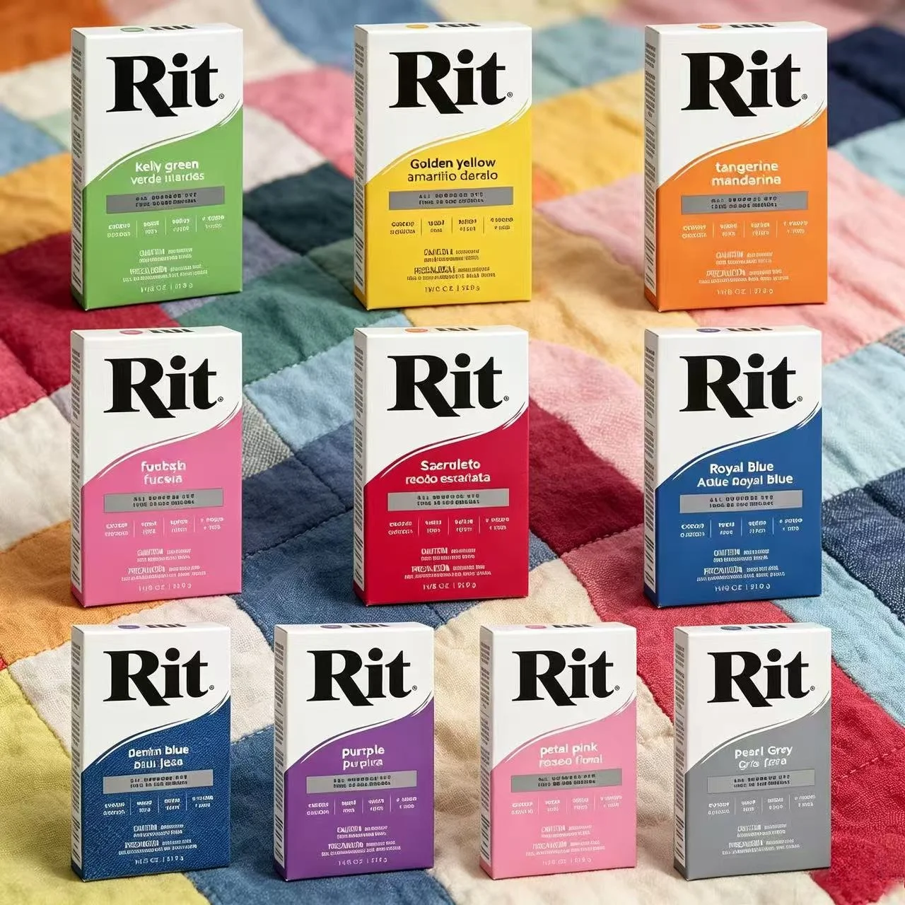 31.9g/Box RIT Dye Powder/Colored Pigment Change Fabric Color Handmade Diy Cotton Linen Wool and Silk Nylon Clothes Dye Powder