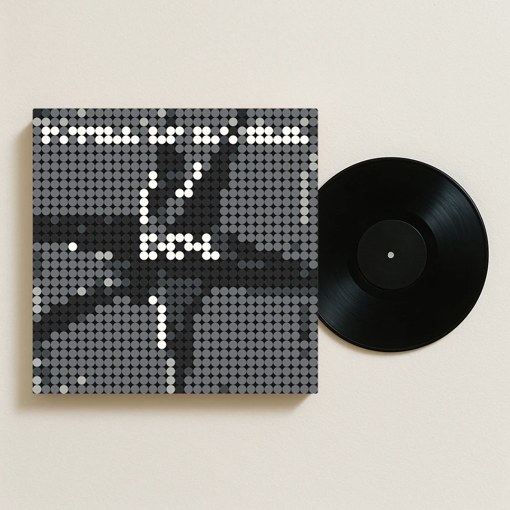 

R.E.M Band Album Cover Pixel Art Brick Mosaic Building Blocks DIY Wall Decor Music Fans Gift