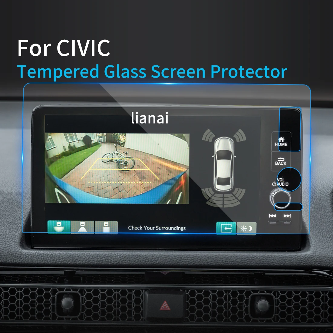 For HONDA CIVIC RHD 2024 Screen Protector Tempered Glass Protective Film Carplay Panel Media Video Car Auto Interior Accessory