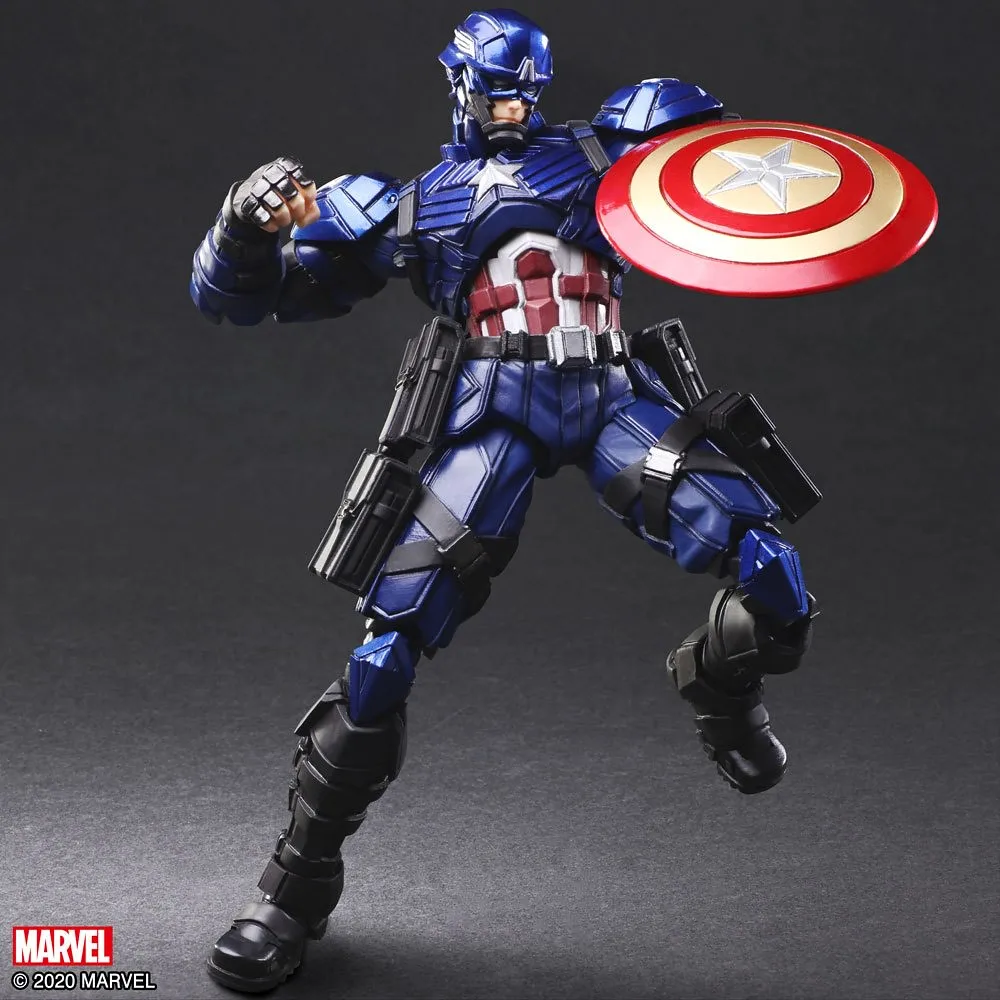 In Voorraad Originele VIERKANTE ENIX BRENG KUNSTEN Nomura Tetsuya Iron Man Captain America Action Figure Model Speelgoed Collectie Ornament