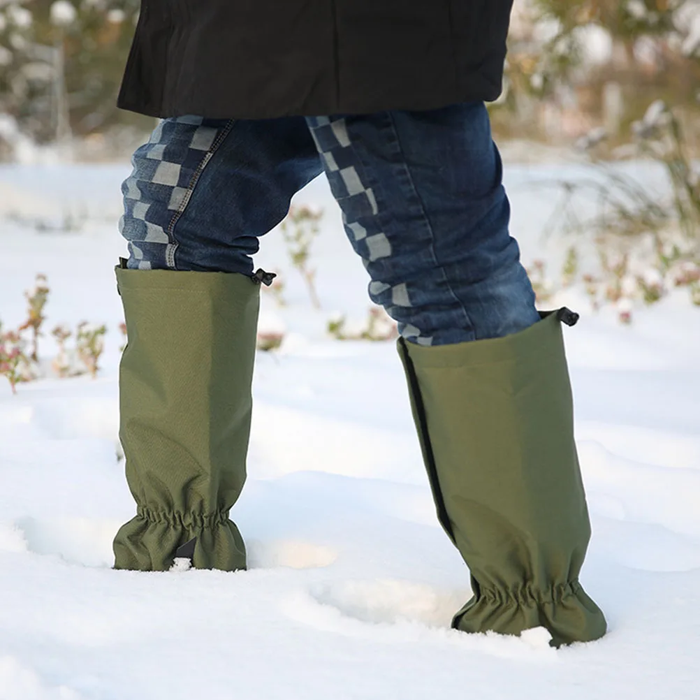 

1 Pair Lightweight Polyester Waterproof Leg Gaiters Snowproof Hiking Protector Outdoor Skiing Leg Cover Winter Guard