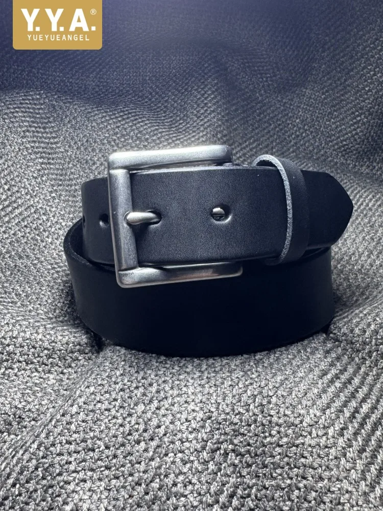 

Women Vintage Genuine Leather Belt Handmade Cowhide Unisex Belts Stainless Steel Pin Buckle Waistband Casual Straps For Pant