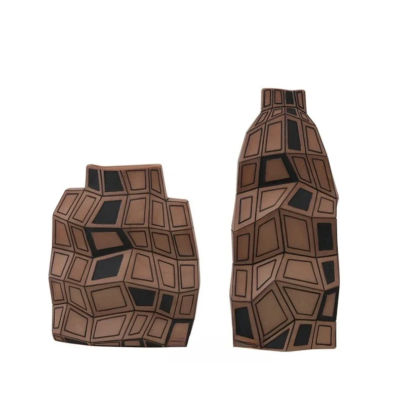 مزهرية سيراميك حديثة وبسيطة، نموذج منزلي، أدوات زهور مجففة، زينة لطاولة الطعام الناعمة