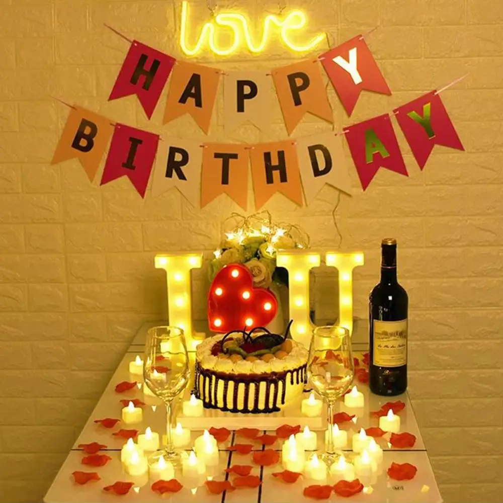 مجموعة شموع نذرية LED عديمة اللهب 100 + شموع كهربائية تدوم طويلاً تعمل بالبطارية Tealight لاقتراح الزفاف ديكور رومانسي