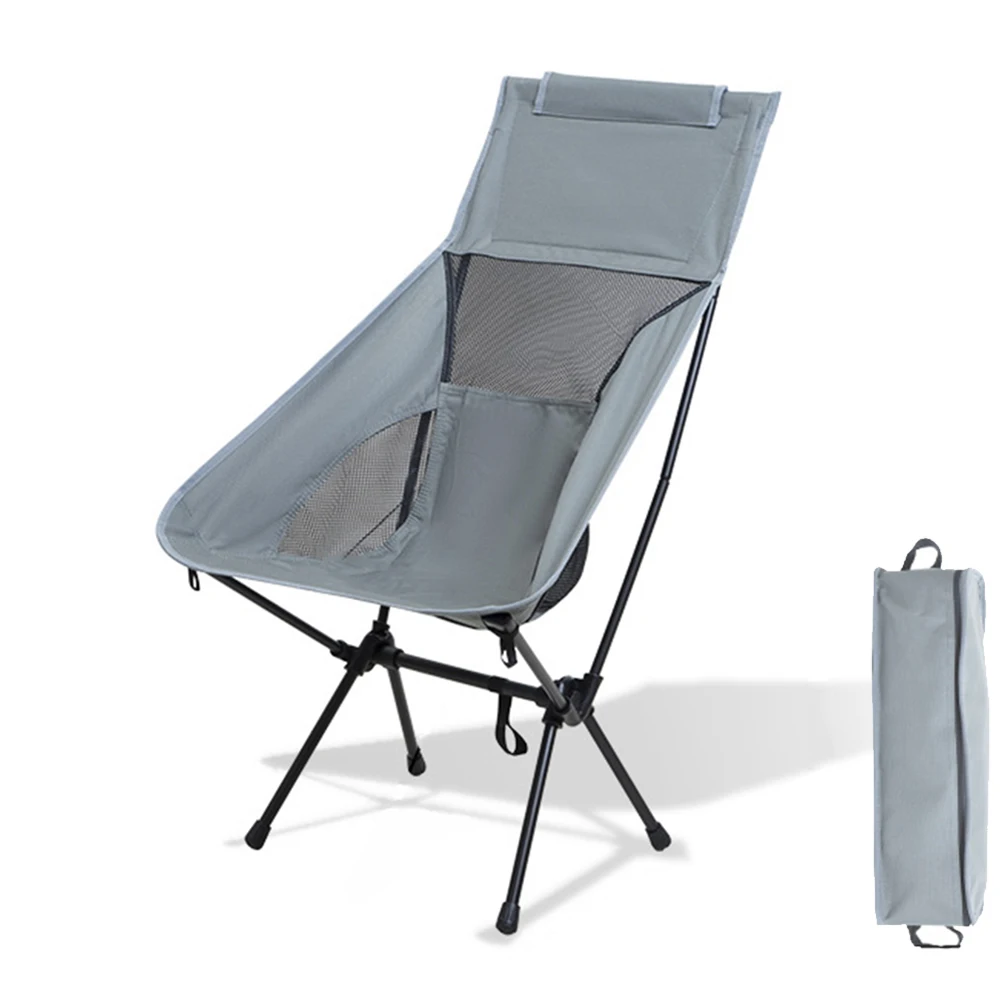 Portable High Back Camping Chair Lightweight Folding Camping Chairs with Carry Bag Backpacking Foldable Chair for Hiking Fishing