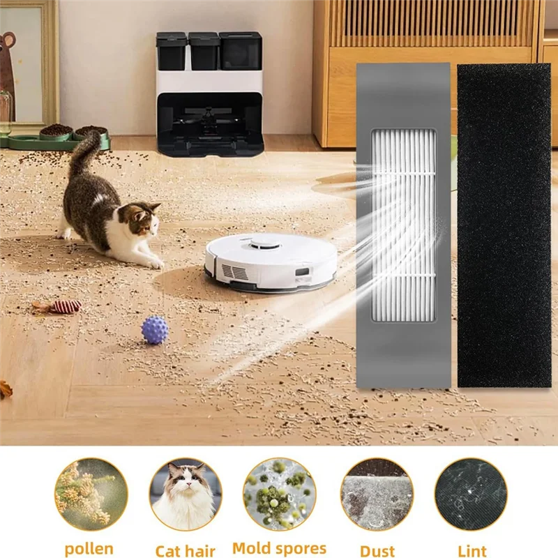 YCOC-For Ecovacs Deebot OZMO T8، T8+ قطع غيار روبوت المكنسة الكهربائية فرشاة جانبية رئيسية ملحقات فلتر Hepa
