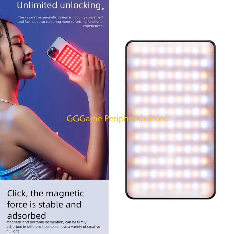 U55B Luz vídeo en color modificable 84 cuentas LED Enlace fría Dispositivos móviles DSLR consistentes