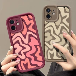 Luxury Striped Pattern Phone Case Mobile Phone Case For iPhone 16 15 14 13 12 11 Pro Max XR XS Max 7 8 Plus MINI Y2K Soft Cover